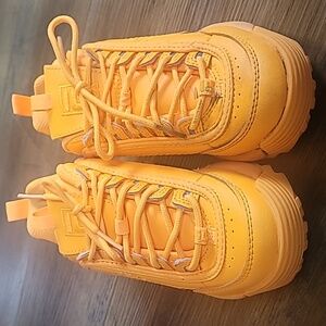 Fila Sneakers, Size 1.5, Neon, Bright, Orange, 90s